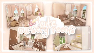 bloxburg  4 CUTE nursery room ideas  ✰ bloxburg baby update [upl. by Sirromaj]