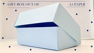 How To Make a Gift Box Out of A4 Paper In 2 Minutes [upl. by Uball37]