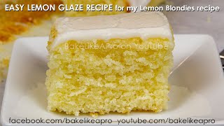 EASY LEMON GLAZE RECIPE [upl. by Stout376]