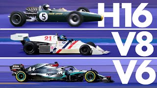 The Incredible Evolution of Formula 1 Engines  Track Evolution [upl. by Pennie]