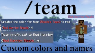 How to use the team command in Minecraft 116119 and below custom names team colors [upl. by Rodie]