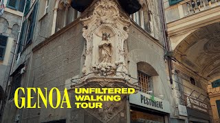 Exploring Genoa Italy Walking Tour  4K Dolby Vision [upl. by Enilrek]