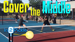 How to Handle a Pickleball Shot Down the Middle  Pickleball Doubles Strategy [upl. by Nyad]