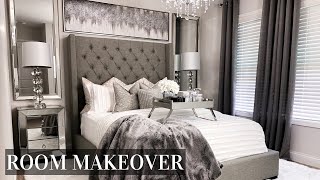 EXTREME Bedroom Makeover  LUXE ON A BUDGET Room Transformation [upl. by Kirat]