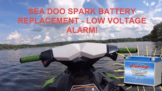 Sea Doo Spark Low Voltage Alarm How To Replace Battery and Newbie on Trixx [upl. by Einial]