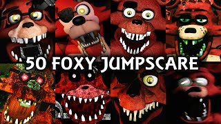 50 FOXY JUMPSCARES  FNAF amp Fangame [upl. by Gyasi900]