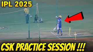 CSK Practice Session IPL 2025  Dhoni Batting 🔥 [upl. by Prochora]