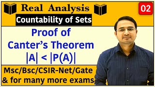 Cantors Theorem with proof  Countability of Sets  Real Analysis  lec02 [upl. by Chrisman]