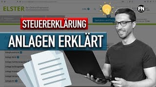 Steuererklärung Elster Anlagen und Formulare erklärt 2019 2020 [upl. by Ayitahs]