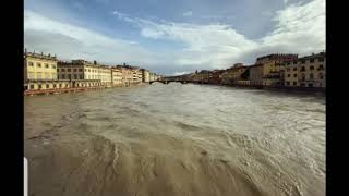 Alluvione Toscana 17112019  La piena dei fiumi [upl. by Yelmene282]