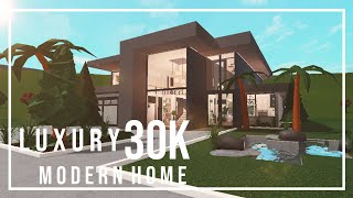 BLOXBURG  Luxury 30k modern home  Family roleplay home  No large plot  Modern mansion  ROBLOX [upl. by Clerk]