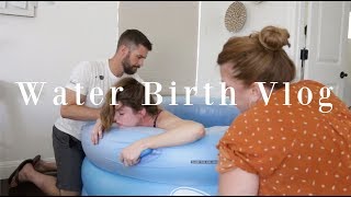 Home birth vlog All natural unmedicated home water birth of baby Judah Love [upl. by Akcebar]