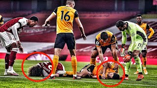 David Luiz and Raul Jimenez Injury Incident 😱 [upl. by Adnoval]