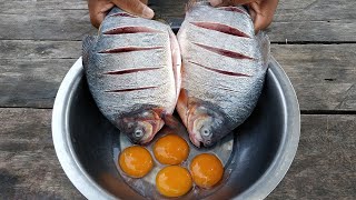 Tasty Crispy Fish Cooking  Whole Fish Crispy Recipe [upl. by Ardnael]