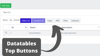 How to RemoveCustomize Datatables Buttons [upl. by Ydennek321]