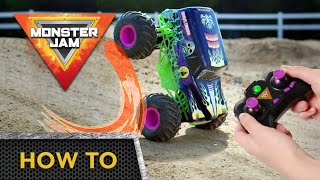 How to do tail and nose wheelies Monster Jam Freestyle Force [upl. by Edahs]