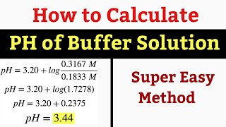 How to Calculate PH of Buffer Solution [upl. by Nyrek831]