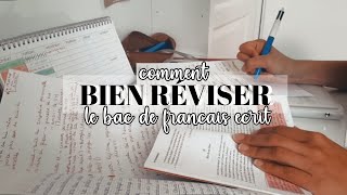 bac de français  comment bien réviser l’écrit  📝 [upl. by Ellga101]