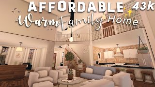 Affordable Warm Roleplay Family Home  Welcome to Bloxburg  Speed Build  office [upl. by Fitts]