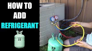 How To Add Refrigerant To Air Conditioner [upl. by Zilvia]