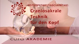 Kopfschmerz Osteopathie craniosacral behandeln Falx Tentorium Fascia temporalis Weiterbildung [upl. by Enimsay]