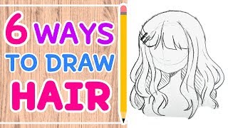 ☆ HOW TO DRAW 6 HAIRSTYLES  Easy Tutorial ☆ [upl. by Auhesoj]