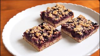 Blueberry Crumble Bars  Simple Breakfast Recipe [upl. by Janeta]