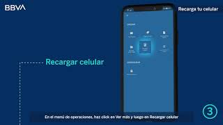 ¿Cómo recargo mi celular  Nueva App BBVA [upl. by Gove]