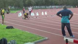 Usain Bolt acceleration and starts  competition warm up [upl. by Retse]