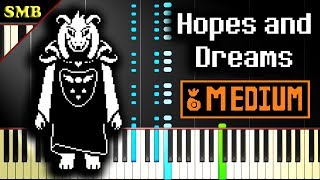 UNDERTALE  HOPES AND DREAMS  Piano Tutorial [upl. by Zelle123]