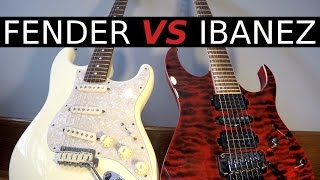 FENDER vs IBANEZ  Guitar Tone Comparison [upl. by Tilagram]