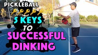 Pickleball Dink  5 Keys to Successful Dinking [upl. by Nylde9]