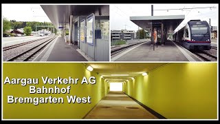 Aargau Verkehr AG AVA  Schmalspurbahnhof Bremgarten West Kanton Aargau Schweiz 2021 [upl. by Acnoib]