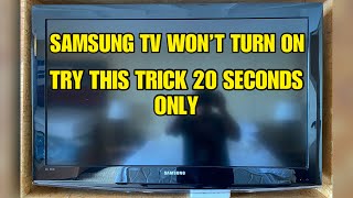 Samsung TV Wont Turn On Simplest Trick to Fix [upl. by Pazia]