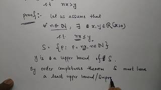 Archimedean Property of R Archimedean principle  real analysis [upl. by Janot901]