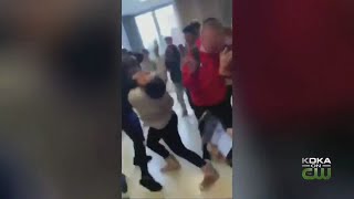 Fight Breaks Out In Hallway Of Highlands High School [upl. by Baalbeer]