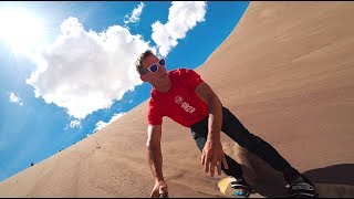 Sandboarding at Great Sand Dunes National Park [upl. by Gile304]