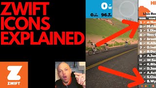 What is on the Zwift Screens Zwift Icons EXPLAINED [upl. by Ziguard]