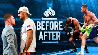 BEFORE and AFTER Fighting CANELO ALVAREZ [upl. by Atwekk]