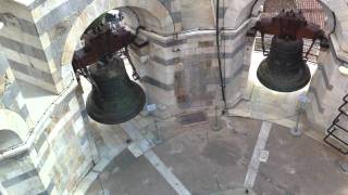 Bells ringing in the Leaning Tower of Pisa [upl. by Hosbein]