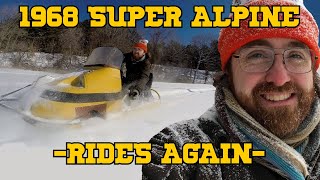 1968 Vintage SkiDoo Super Alpine 370 Rides Again [upl. by Bencion53]