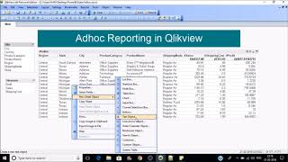 Adhoc Reporting in Qlikview  Part 34 [upl. by Gabrielson461]