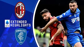 AC Milan vs Empoli Extended Highlights  Serie A  CBS Sports Golazo [upl. by Naicad]