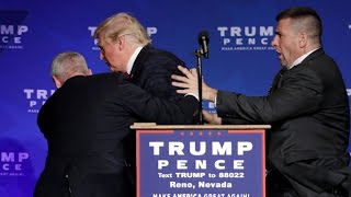 Donald Trump rushed off stage during rally in Nevada [upl. by Doreg883]