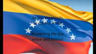 Venezuelan National Anthem  quotGloria Al Bravo Puebloquot ESEN [upl. by Ayalat]