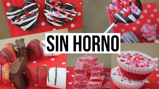 7 Postres Sin Horno de San Valentin  RebeO [upl. by Novahs]