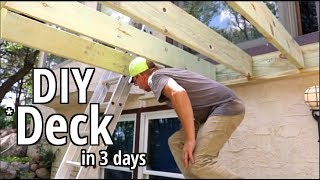 How to Build a deck DIY Style in 3 days Step by step Beginners guide [upl. by Rutger772]