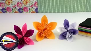 Vik origami blommor  Origami papper dekoration svensk [upl. by Ntsuj]