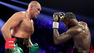 Tyson Fury beats Deontay Wilder via TKO  Boxing on ESPN [upl. by Adnylam]