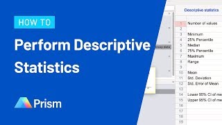 How to Perform Descriptive Statistics in Prism [upl. by Acirre]